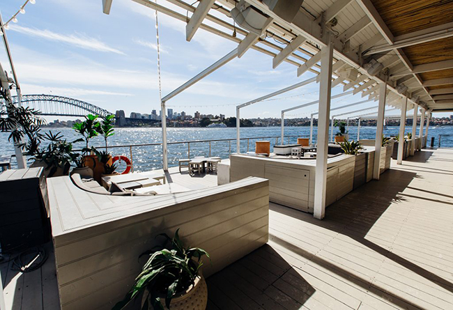 The Island Relaxing area Sydney Harbour